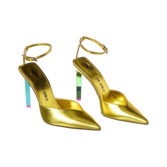 The Attico Shoes - The Attico Perine Leather Pump (Authentic Pre-Loved), Gold